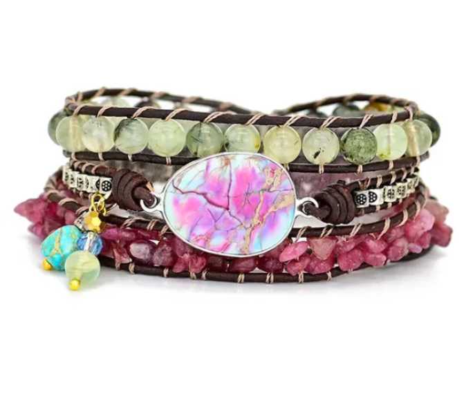 Buntes Malachit-Wickelarmband MySpirituals Deutschland