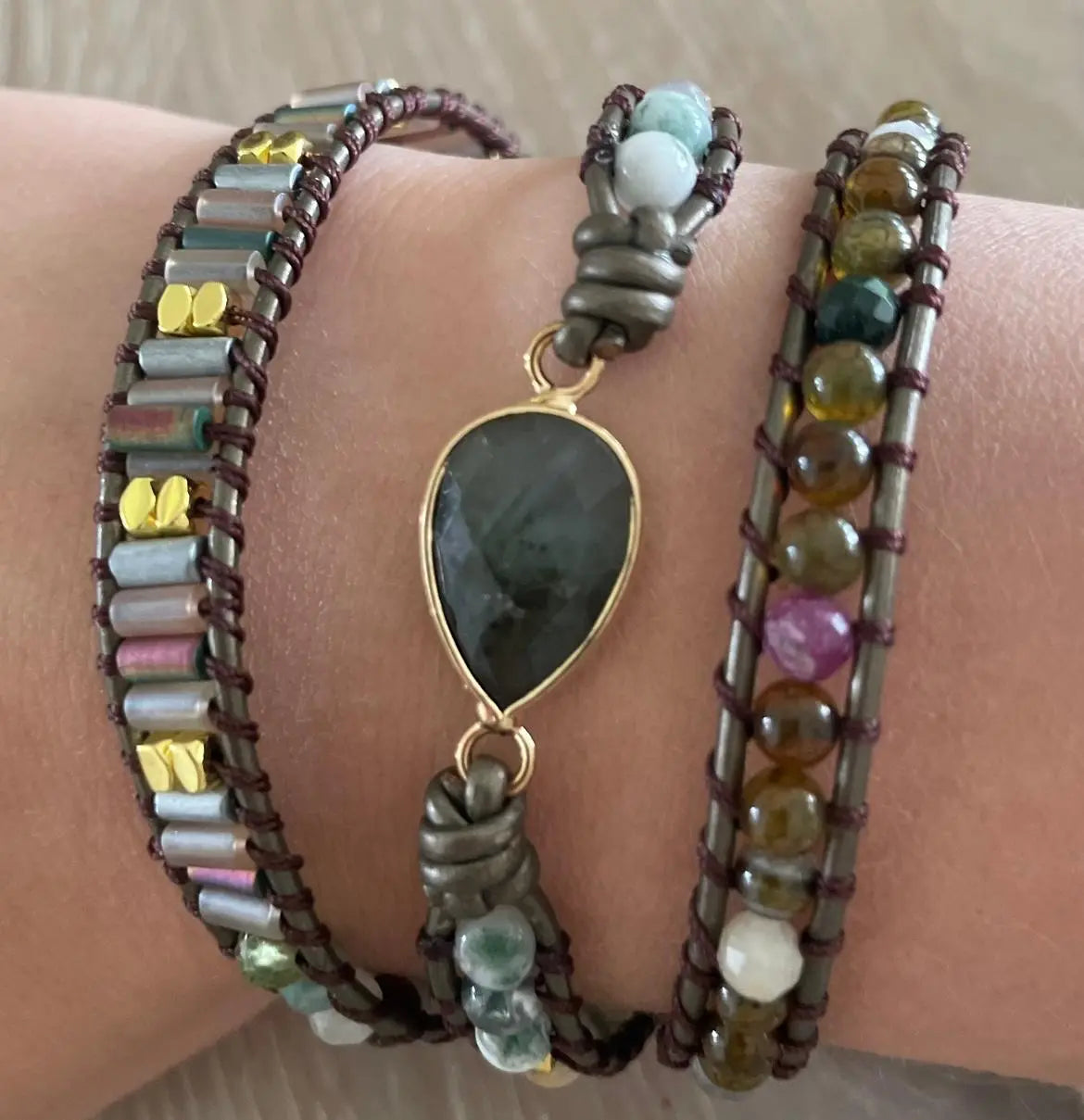 Labradorit Tropfen Wickelarmband MySpirituals Deutschland