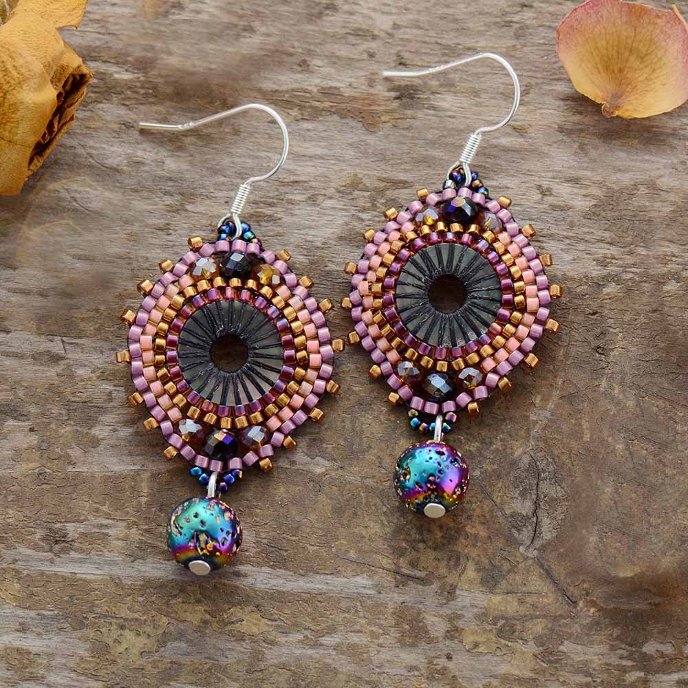 Böhmische farbige Ohrringe - handgefertigt SUKI FASHION JEWELRY