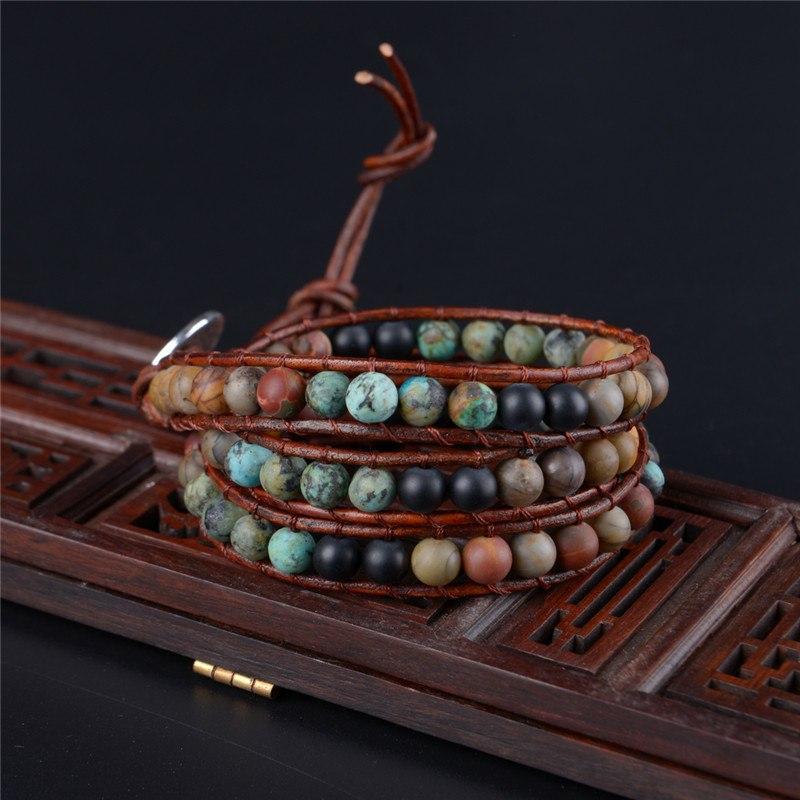 Böhmisches Wickelarmband aus Leder - handgefertigt YGLINE Official Store