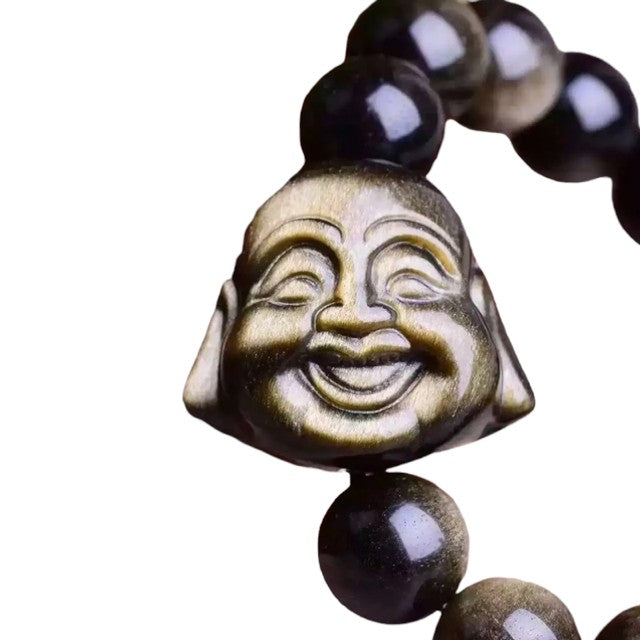 Buddha Obsidian Armband MySpirituals Deutschland
