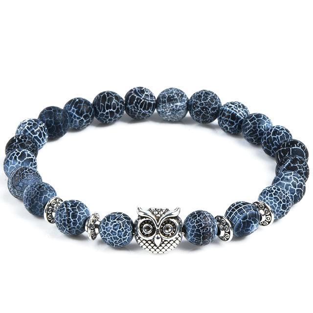 Eule Armband frosted Achat - handgefertigt FERVENT Official Store