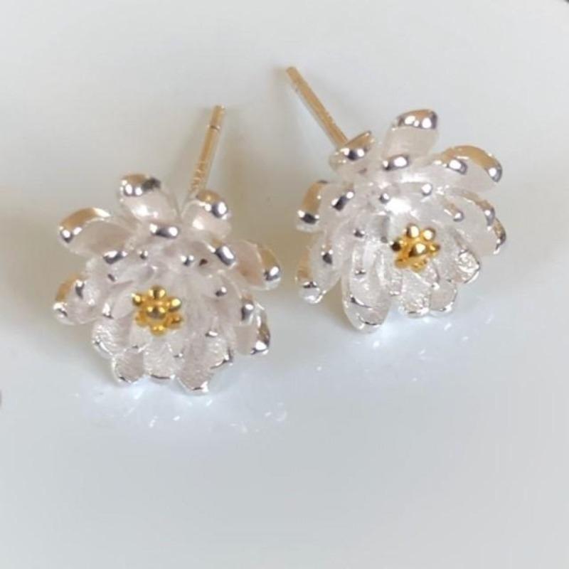 Lotusblumen-Ohrringe Knospen anenjery Official Store