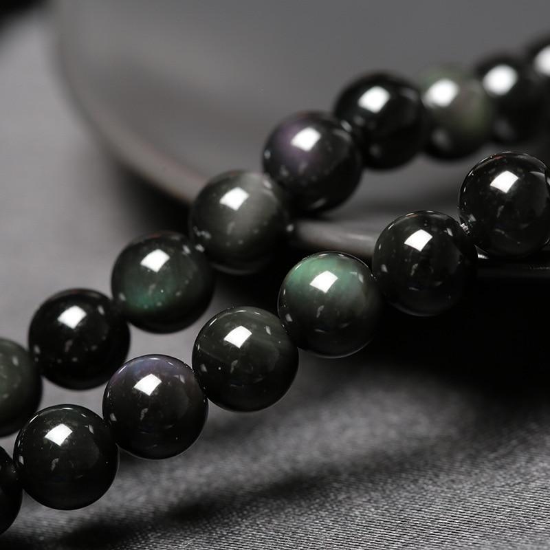 Obsidian Armband mit blauem Tigerauge YGLINE Official Store