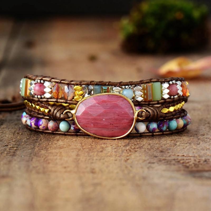 Rosa böhmische Wrap Armband FERVENT Official Store