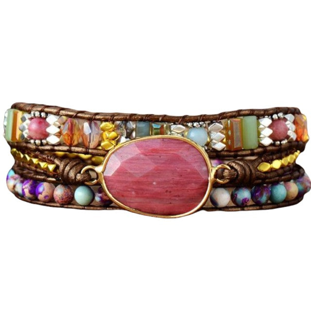 Rosa böhmische Wrap Armband FERVENT Official Store