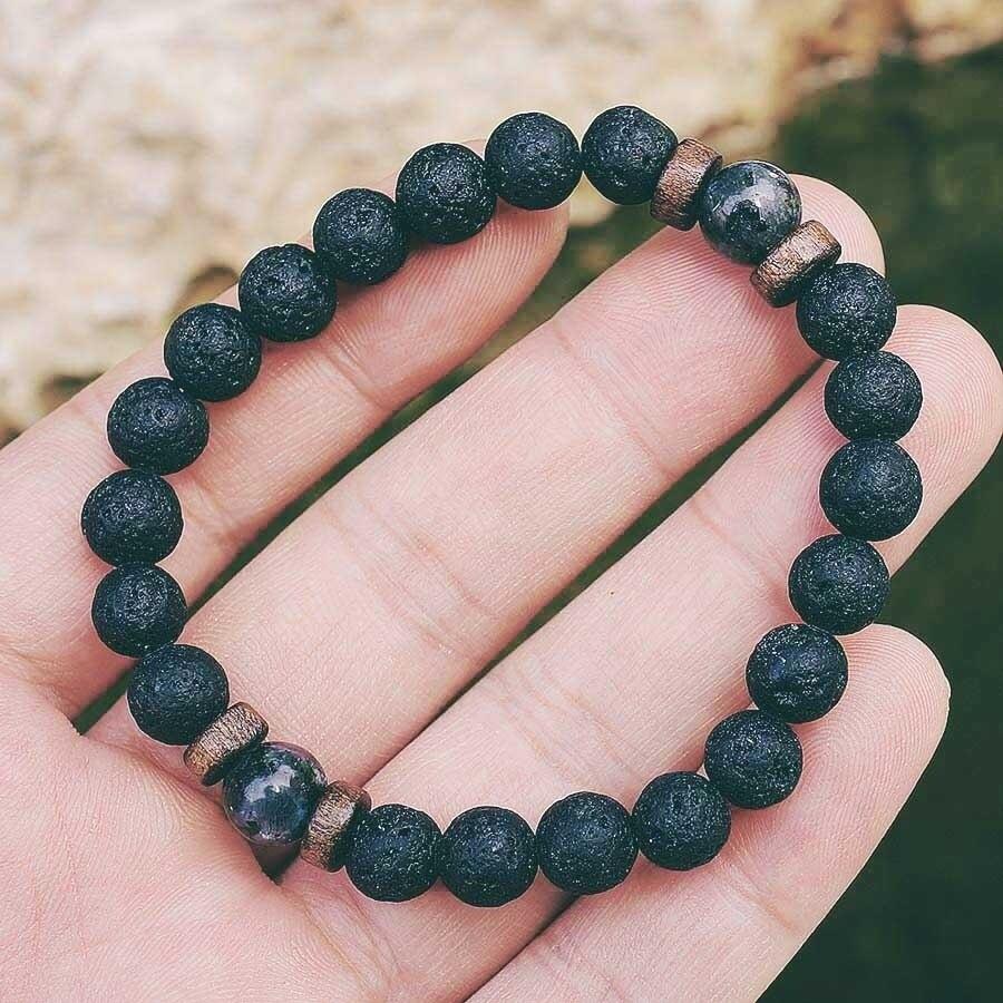 Tibetische Mondstein Perle Armband - Mann ME ME Store