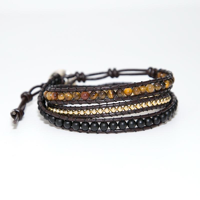 Tigeraugen-Armband aus Leder FERVENT Official Store