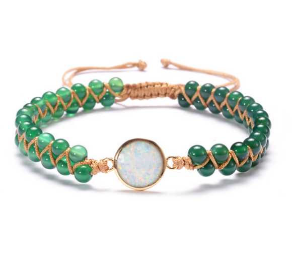 Amazonit Bergkristall Perlenarmband MySpirituals Deutschland