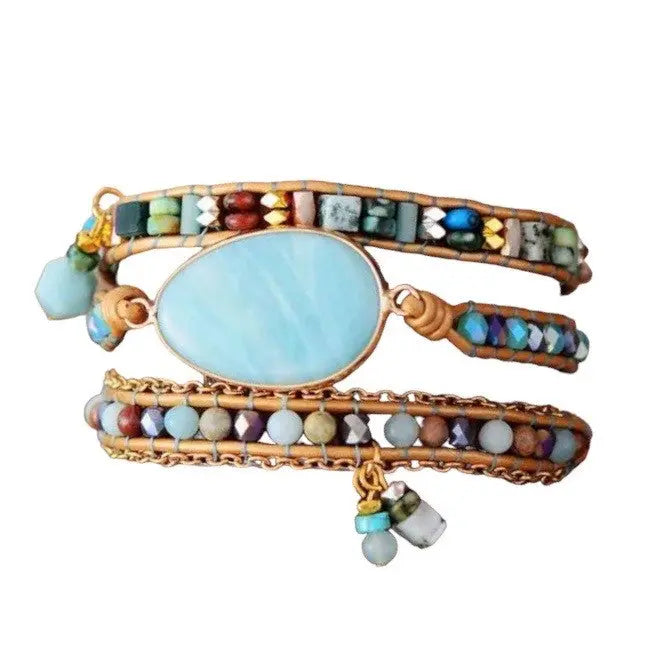 Böhmisches Ozean-Wickelarmband MySpirituals Deutschland