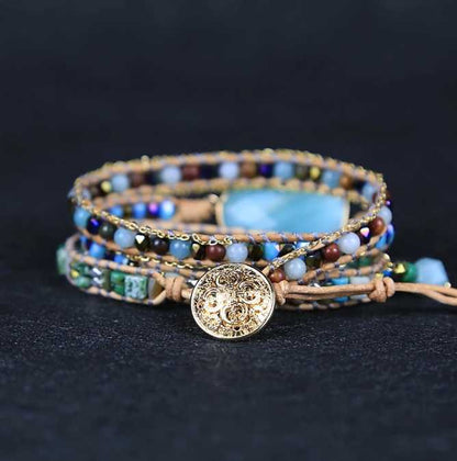 Böhmisches Ozean-Wickelarmband MySpirituals Deutschland