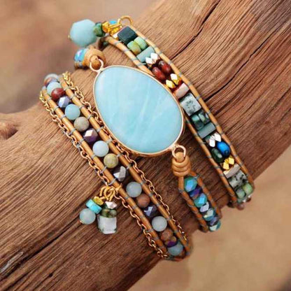 Böhmisches Ozean-Wickelarmband MySpirituals Deutschland