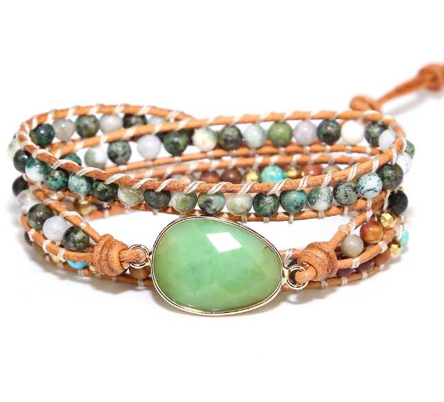 Grüner Jaspis Wickelarmband MySpirituals Deutschland