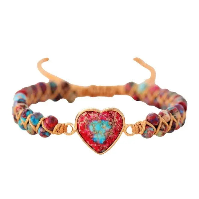 Imperial Jaspis Herz Armband sedmart Official Store