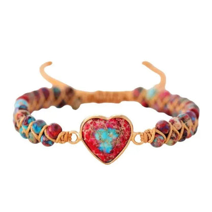 Imperial Jaspis Herz Armband sedmart Official Store