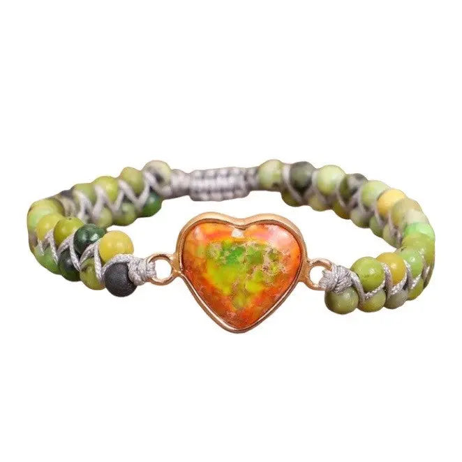 Imperial Jaspis Herz Armband sedmart Official Store