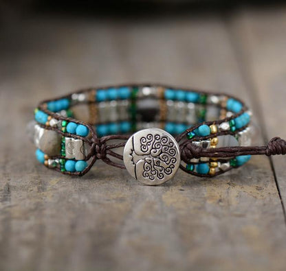 Böhmischer Baum des Lebens Naturstein Armband - handgefertigt SUKI FASHION JEWELRY