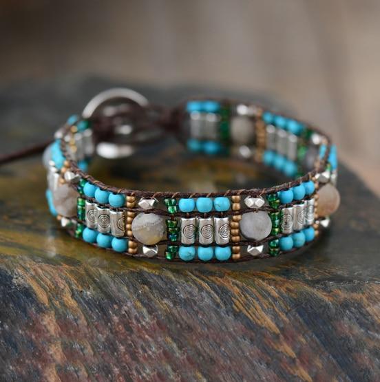 Böhmischer Baum des Lebens Naturstein Armband - handgefertigt SUKI FASHION JEWELRY