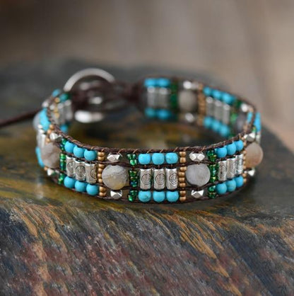 Böhmischer Baum des Lebens Naturstein Armband - handgefertigt SUKI FASHION JEWELRY