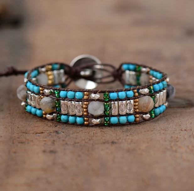 Böhmischer Baum des Lebens Naturstein Armband - handgefertigt SUKI FASHION JEWELRY