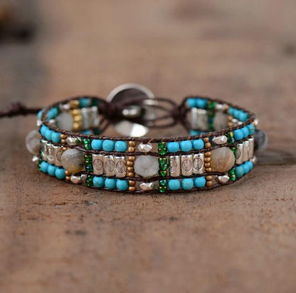 Böhmischer Baum des Lebens Naturstein Armband - handgefertigt SUKI FASHION JEWELRY