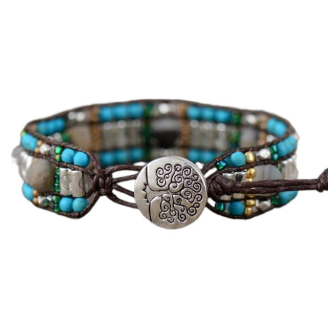 Böhmischer Baum des Lebens Naturstein Armband - handgefertigt SUKI FASHION JEWELRY