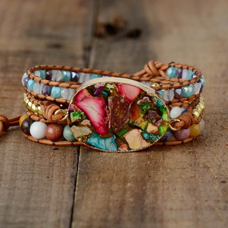 Bunte böhmische Wrap Armband FERVENT Official Store