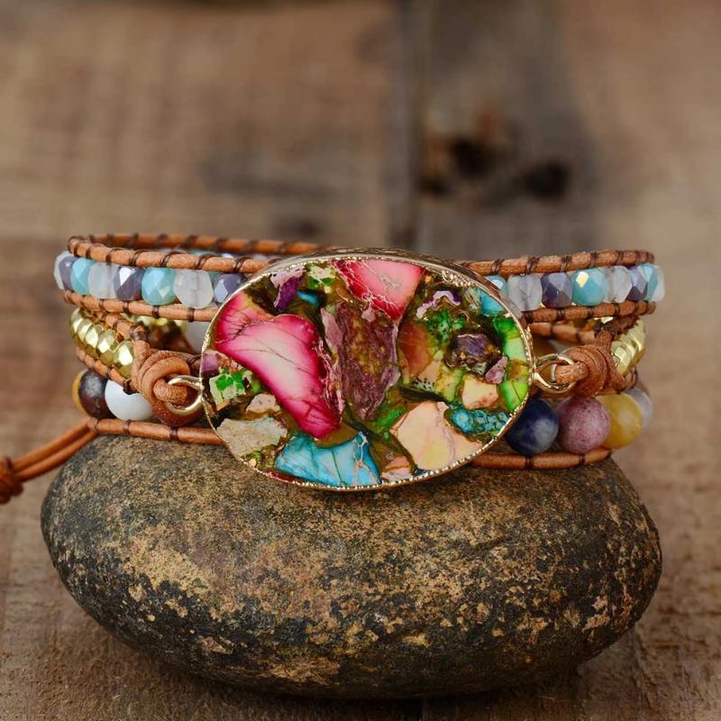 Bunte böhmische Wrap Armband FERVENT Official Store