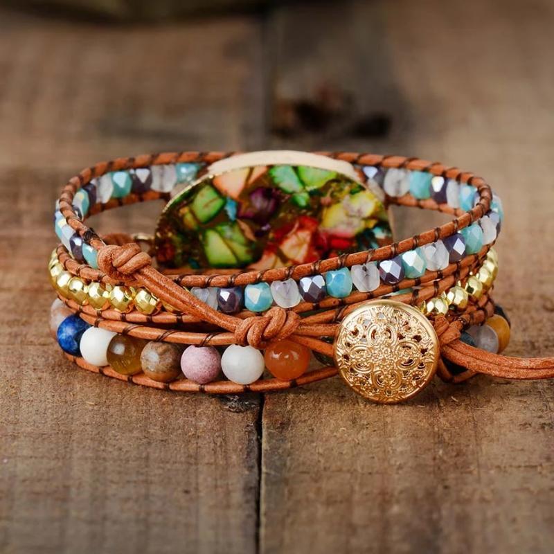 Bunte böhmische Wrap Armband FERVENT Official Store