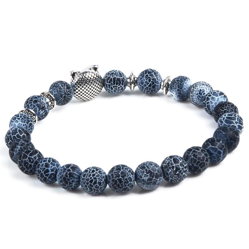 Eule Armband frosted Achat - handgefertigt FERVENT Official Store