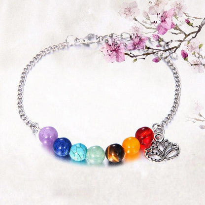 Farbenfrohes 7-Chakra-Lotus-Armband RJ2012 Store