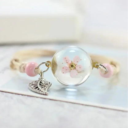 Kraftvolles rosa Blumenarmband MySpirituals Deutschland