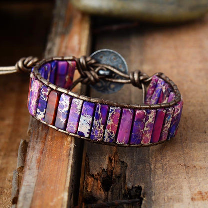 Lila Jaspis Chakra Armband - handgefertigt FERVENT Official Store