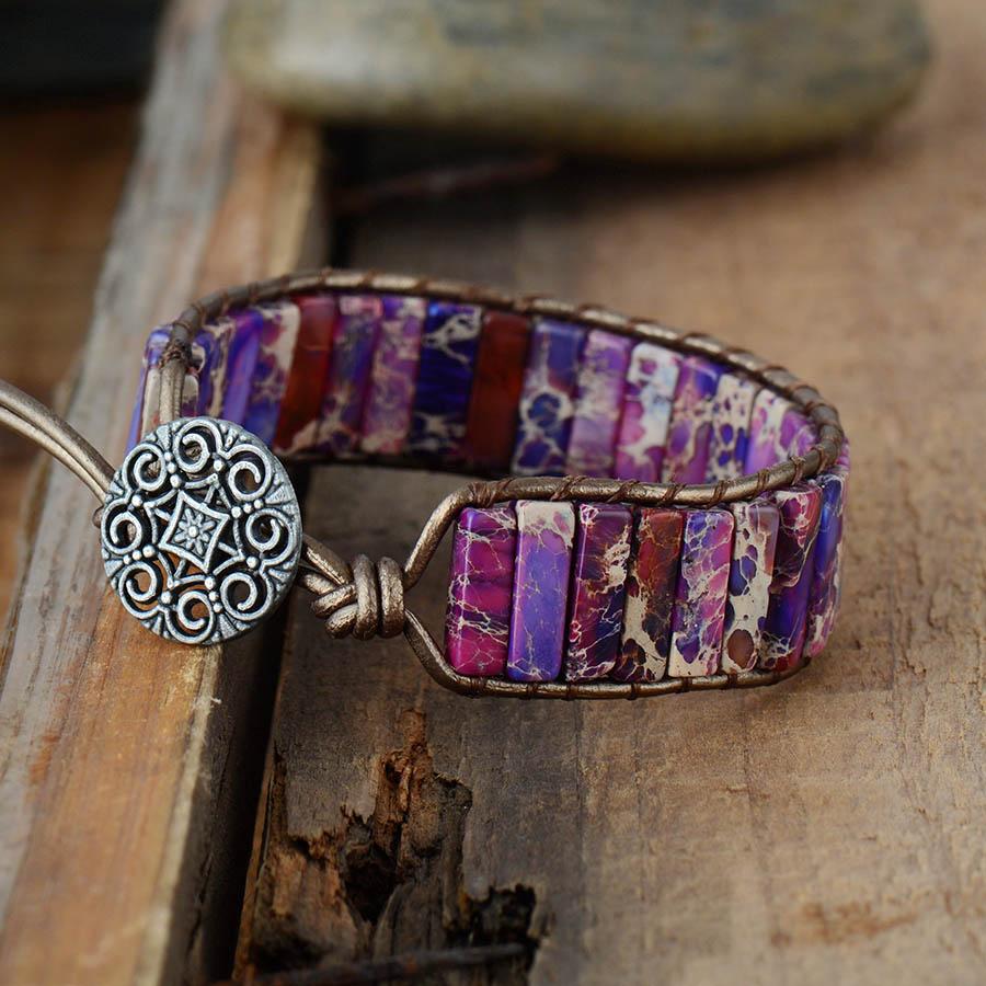 Lila Jaspis Chakra Armband - handgefertigt FERVENT Official Store
