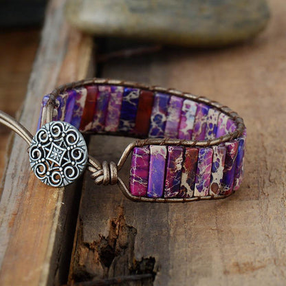 Lila Jaspis Chakra Armband - handgefertigt FERVENT Official Store