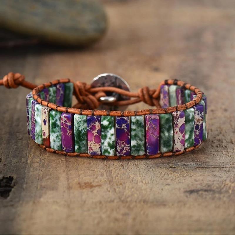 Lila Jaspis Chakra Armband - handgefertigt FERVENT Official Store