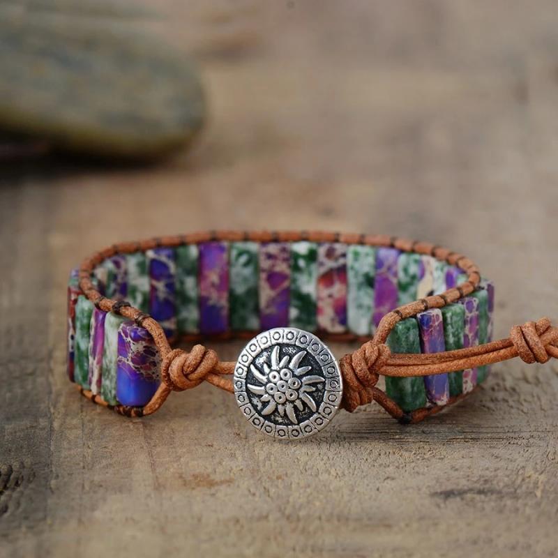 Lila Jaspis Chakra Armband - handgefertigt FERVENT Official Store
