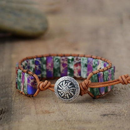 Lila Jaspis Chakra Armband - handgefertigt FERVENT Official Store
