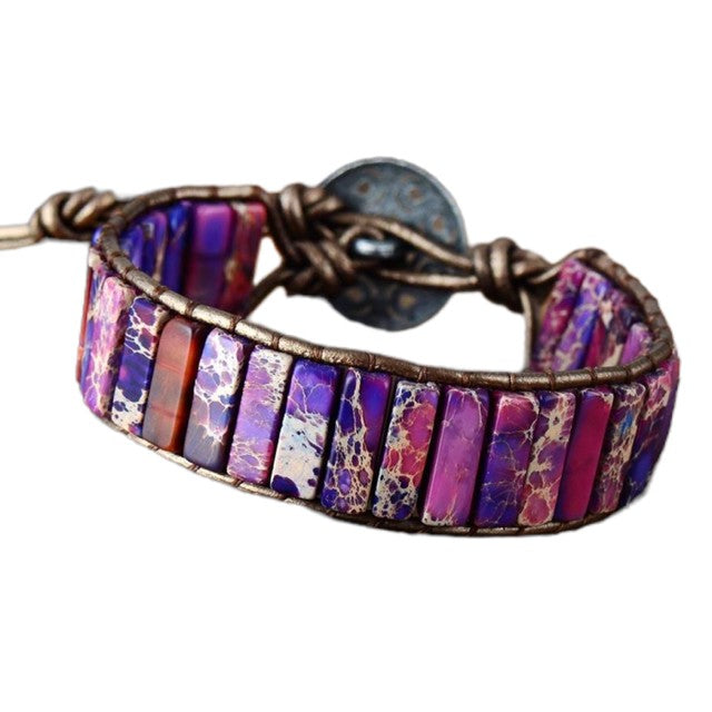Lila Jaspis Chakra Armband - handgefertigt FERVENT Official Store