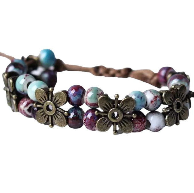 Naturstein Blume Armband MySpirituals Deutschland