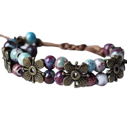 Naturstein Blume Armband MySpirituals Deutschland