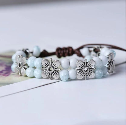 Naturstein Blume Armband MySpirituals Deutschland