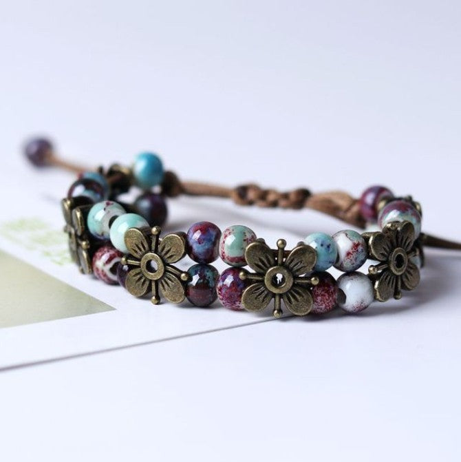 Naturstein Blume Armband MySpirituals Deutschland