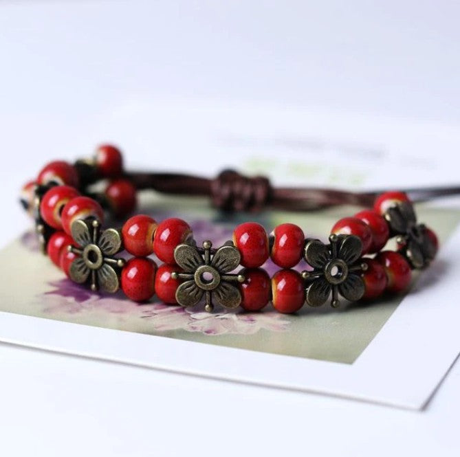 Naturstein Blume Armband MySpirituals Deutschland