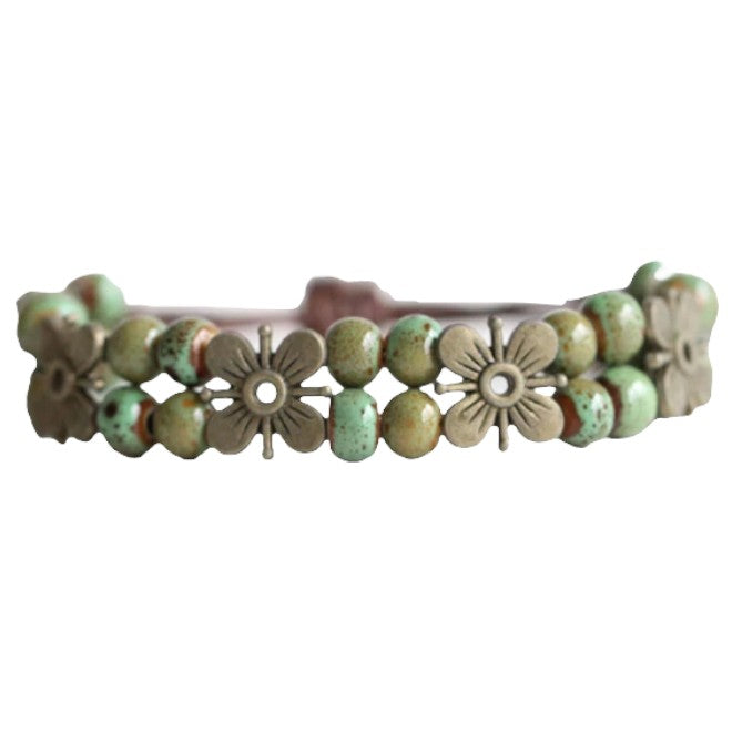 Naturstein Blume Armband MySpirituals Deutschland