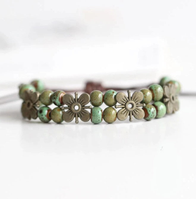 Naturstein Blume Armband MySpirituals Deutschland
