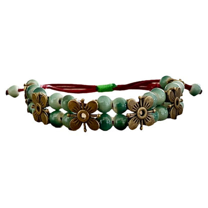 Naturstein Blume Armband MySpirituals Deutschland