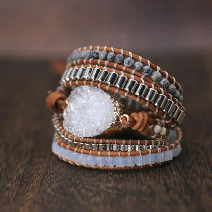 Naturstein Quarz  Wickelarmband FERVENT Official Store
