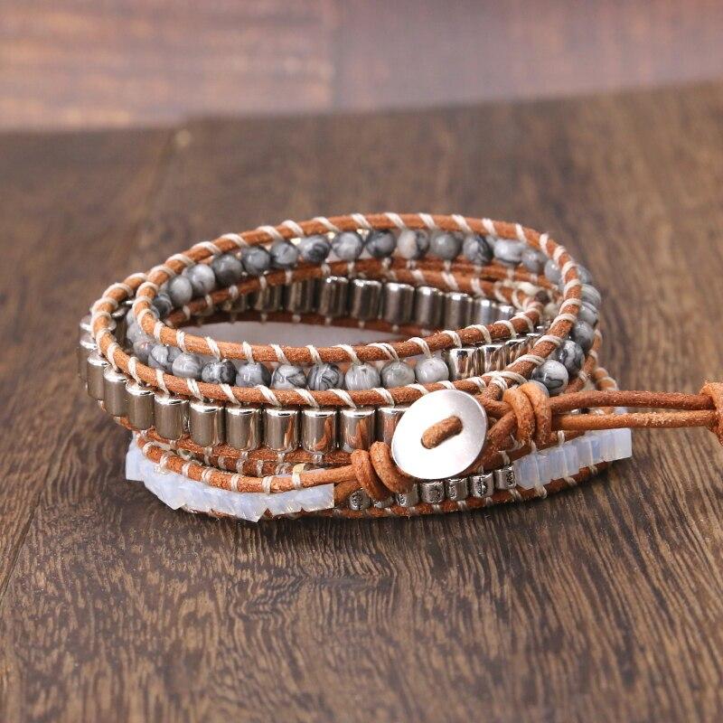 Naturstein Quarz  Wickelarmband FERVENT Official Store