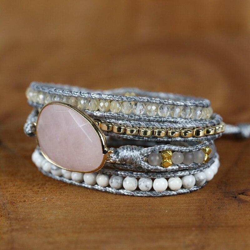Rosenquarz-Wickelarmband FERVENT Official Store